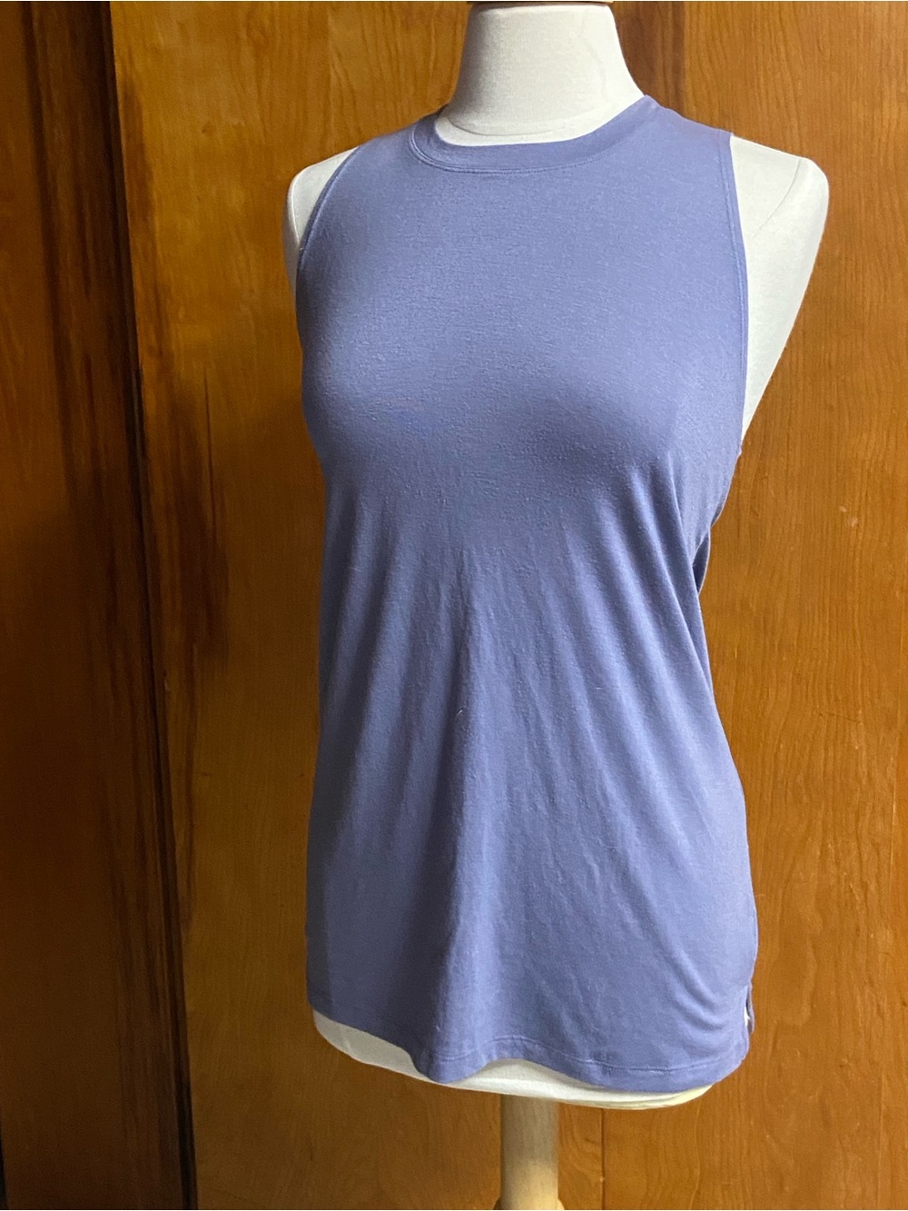 ONZIE Sleeveless Lavender Knotted Slashed Ribbed Top - Women MED